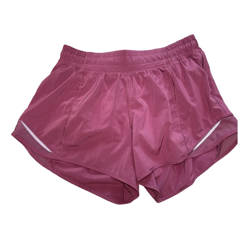 Lululemon Hotty Hot High-Rise Lined Short 4 Plum Dark Mauve Women Size 6 Tall
